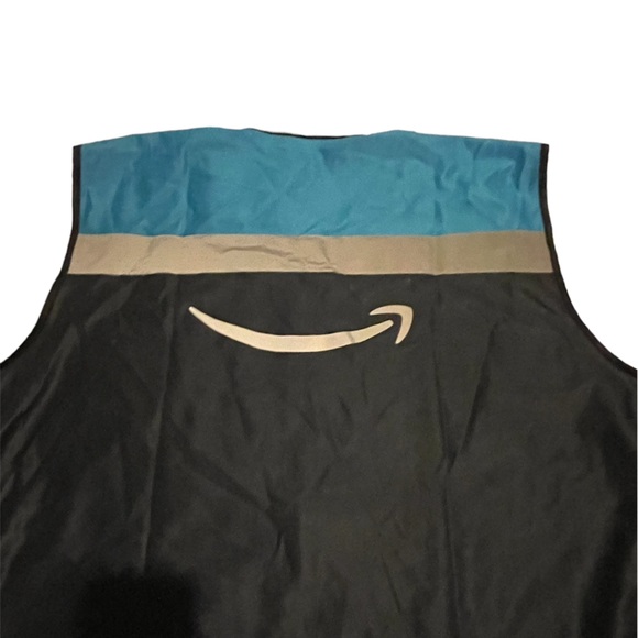 Amazon Lightweight Vest Men’s 4XL/5XL Blue Zip Up Mesh Breathable Workwear - Picture 3 of 8